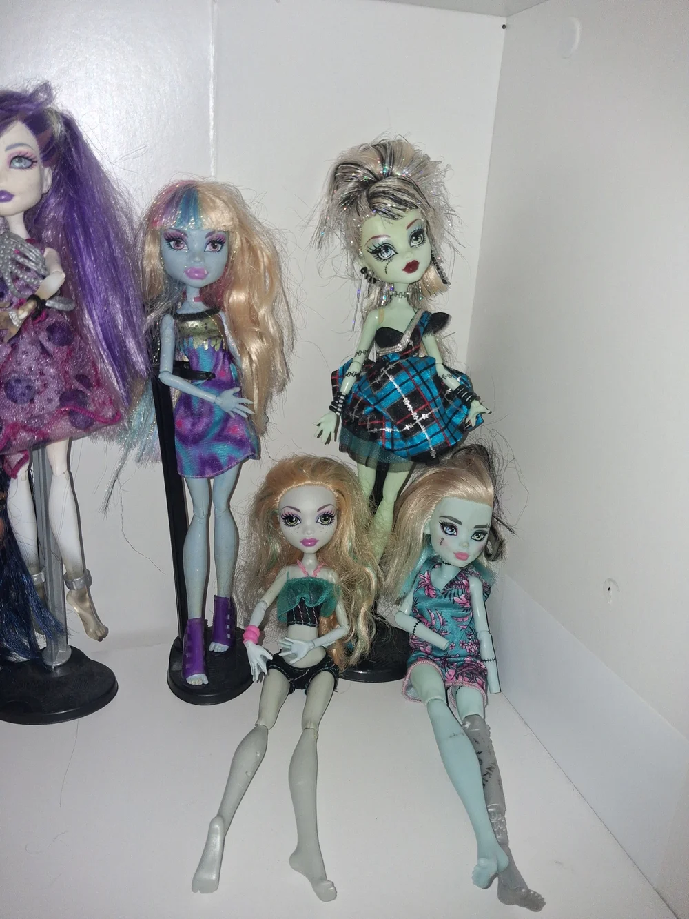 monster high dolls with purple, teal, pink and blue accents 11 Total